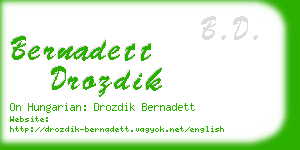 bernadett drozdik business card